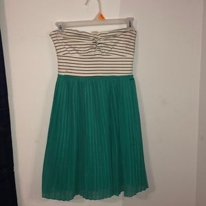 ROXY STRAPLESS STRIPED DRESS